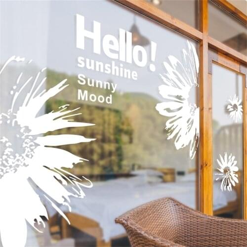 Creative Window Glass Door Sticker Ins Nordic Living Room Bedroom Decoration New Year Background Wall Sliding Door Sticker