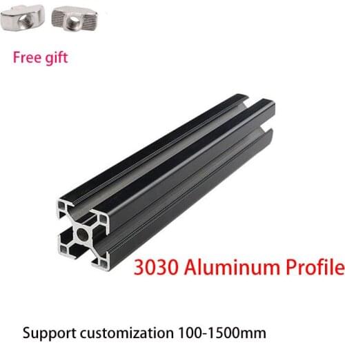 2pcs/lot 3030 Aluminum Profile Anodized Linear Guides Extrusion Frame 100mm-1000mm L 1M For CNC 3D Printer Parts Linear Guides