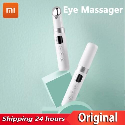 Xiaomi mijia WéllSkins Eye Massager Wand LCD Wrinkles Eyes Care USB Eye Beauty Stick Heated Black Gallstone Magnetic Vibration