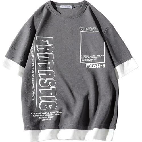 Streetwear Men Short Sleeve T Shirt Mens 2021 Summer Tshirt Top Tees Hip Hop Mens Clothing