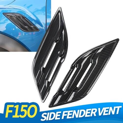For Ford Raptor F150 car sticker Air outlet filter side fender Vent Cover Trim carbon fiber Auto exterior Accessories 2017-2020