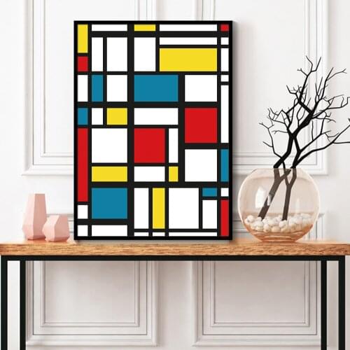 Nordic Modern Style Colorful Geometric Pattern Abstract Posters Home Decor Canvas Painting Print Wall Picture for Living Room
