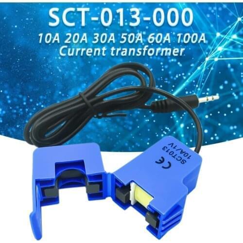 SCT-013-000 10A 20A 30A 50A 60A 100A Non-invasive Split Core Current Transformer AC current sensor