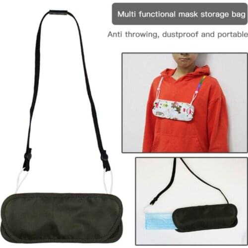 New Products Super Bright Super Eye-catching Easy Storage Mask Storage Bag Riding Glasses Storage Bag Convenient Mask Lanyard