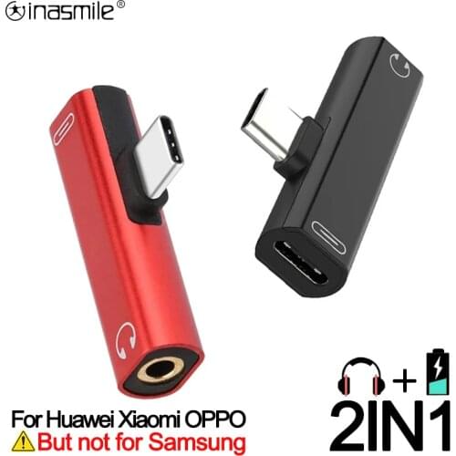 2IN1 Type C To 3.5mm Jack Earphone Charging Cable Converter USB 3.0 to Type C OTG Adapter for MacbookPro Xiaomi Huawei Type-C