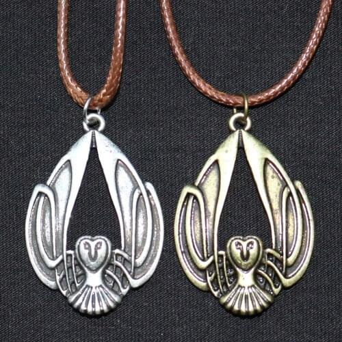 Viking Celt Fly Owl Barn Pendant Necklaces Elven Pendant Bird Charms Talisman Protection Wicca Necklace Witchcraft Witch Jewelry
