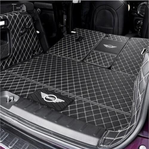 Car Fully enclosed trunk protection mat leather pad For BMW MINI COOPER ONE F54 F55 F56 F60 R60 CLUBMAN Car accessories interior