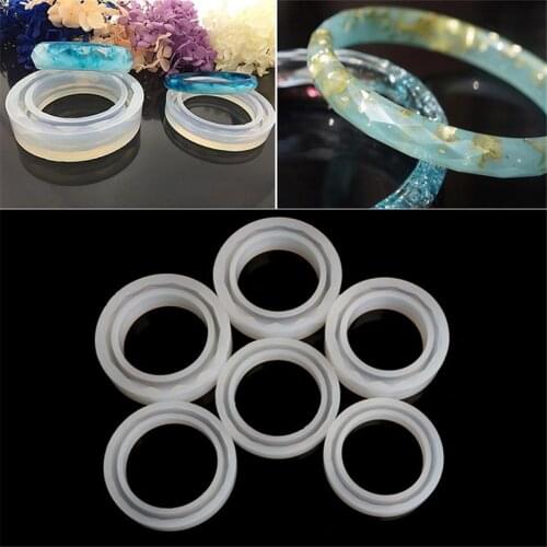 DIY Handmade Crystal Epoxy Diamond Bracelet Silicone Mold Jewelry Dried Flower Resin Diamond Face Bracelet Model