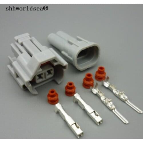 Shhworldsea 2Pin auto Oil nozzle plug Methanol refit,Car waterproof electrical connector for For Auto VW Mitsubishi Nissan etc