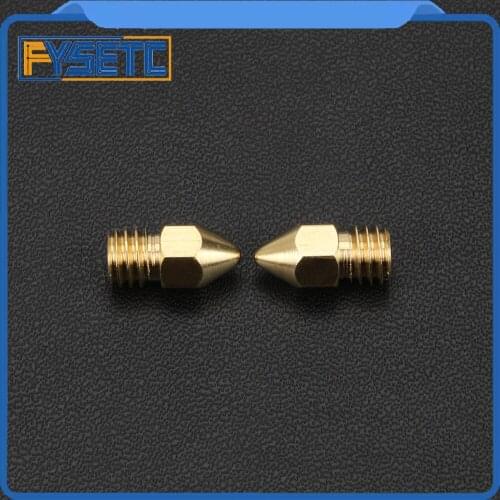 2pcs New Arrival Zortrax M200 Nozzle 0.4mm For Brass Steel Bore 3.5mm Screw Thread M6 Print Head For 3D Printer Parts
