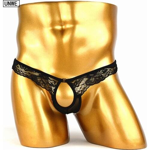 Open Crotch Mens Mesh Thong Gay Penis String Homme Mens Sexy Underwear Transparent Low Waist G-string
