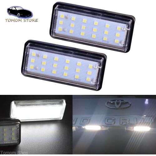Car Rear License Number Plate LED White Light For Toyota Land Cruiser Cygnus J100 J200 J120 Land Cruiser Prado Mark Reiz 4D