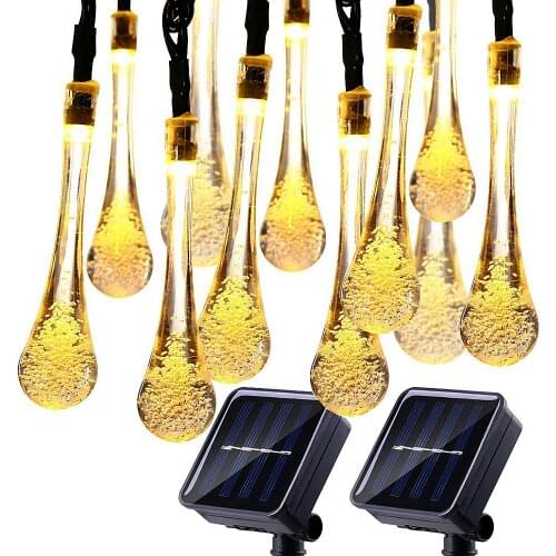 Solar LED Light Outdoor Garden Decoration Lamp 5M/6M/7M IP65 Waterproof Garland Big Lights For Vegetable Garden Furniture Decor