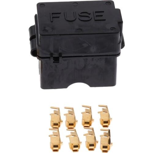 Universal Car Boat 4 Way Circuit Blade Fuse Box Holder Block with Terminals