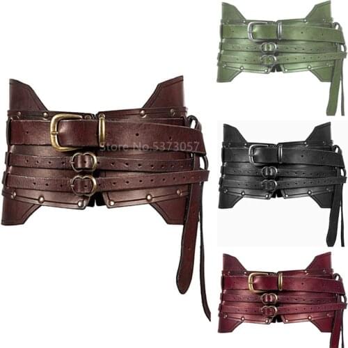 Middle Ages Vintage Wide Belt Women Knight Armors Medieval Viking Pirate Costumes for Adult Cosplay Man Fancy Props Accessories