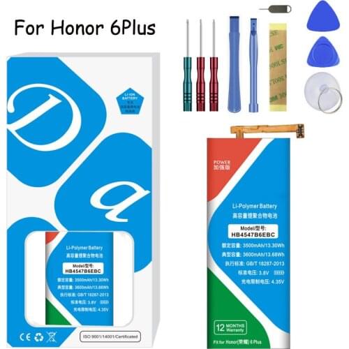 Lithium Polymer Battery HB4547B6EBC For Huawei Honor 6 Plus 3600mAh Replacement Mobile Phone Battery