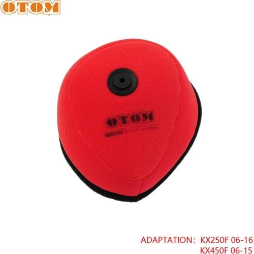 OTOM Motorcycle Parts Air Filters Cleaner Pit Dirt Bike Air Filter Cartridge Motocross Element For Kawasaki KX450F KX250F 06-16