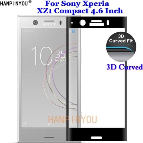 For Sony Xperia XZ1 Compact G8441 4.6" 3D Full Coverage Curved Tempered Glass 9H Premium Screen Protector Film