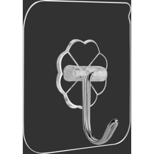 10pcs/lot Transparent Strong Self Adhesive Door Wall Hangers Towel Mop Handbag Holder For Hanging Kitchen Bathroom Hook LF 247