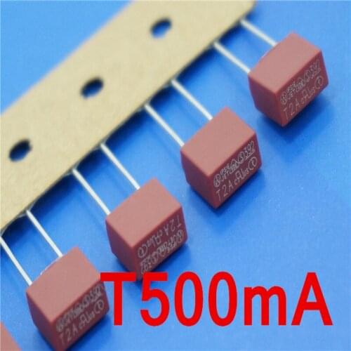 10 pcs/lot) T500mA 250V TE5 Slow Blow Subminiature Fuse, UL VDE RoHS Approved, 500mA, 0.5Amp