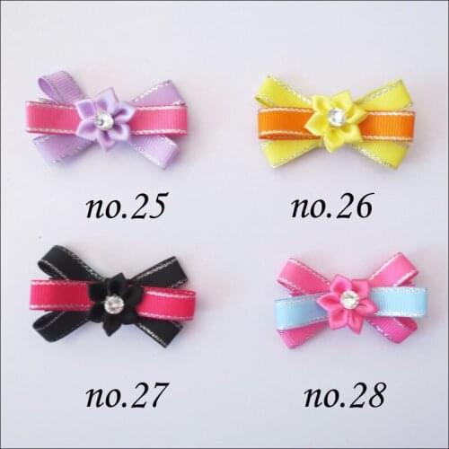 100 BLESSING Good Girl 2.5" Lily Flower Hair Bow Clip Baby Accessories Wholesale