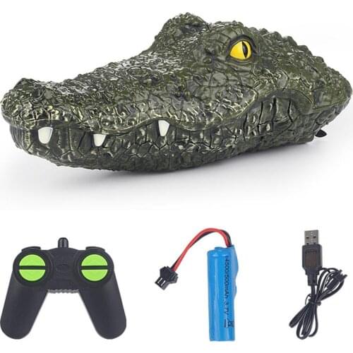 2.4G RC Crocodile Electric Boat Gag Funny Toy Four-way High-speed Waterproof Watercraft Summer Water Fun Toys for Children Gifts