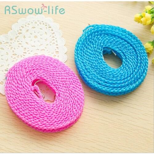 2 Pcs Windproof Clothesline Skid Clothesline Hook Rope Outdoor Hiking Portable Clothesline For Household Products