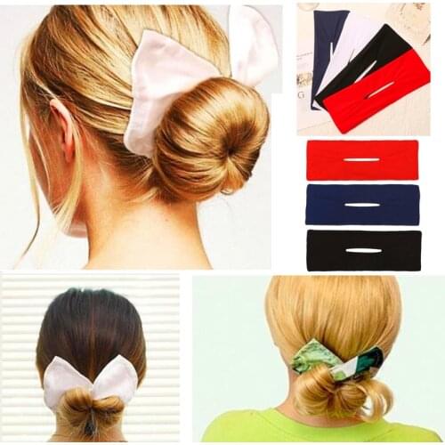 2pcs/Set Grade A Material Girls Styling Headband Easy Quick Revolving Bows Hair Scrunchies for Kids Women Girls Hair Accessories