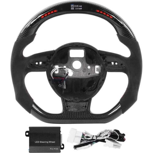 Car Horns car accessories Carbon Fiber LED Shift Lights Display Suede Steering Wheel Fit for B8.5 RS3 RS4 RS5 RS6 RS7