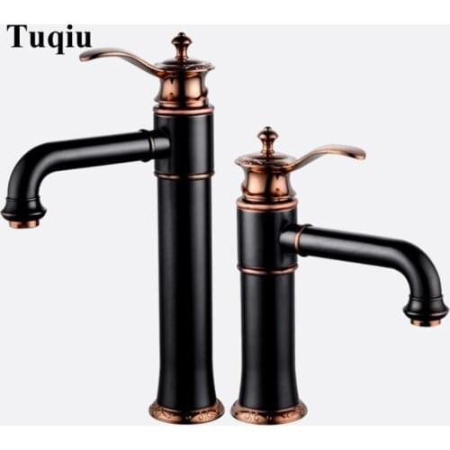 Basin Faucet Brass Sink Mixer Tap Hot & Cold Bathroom Deck Mounted Rotation sink Faucet Rose gold/ORB Lavatory Crane Tap