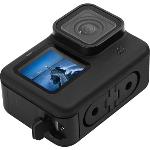 Battery Side Door Cover Lid Type-C Charging Port Adapter Repair Part Accessories Compatible with Hero 9 Black