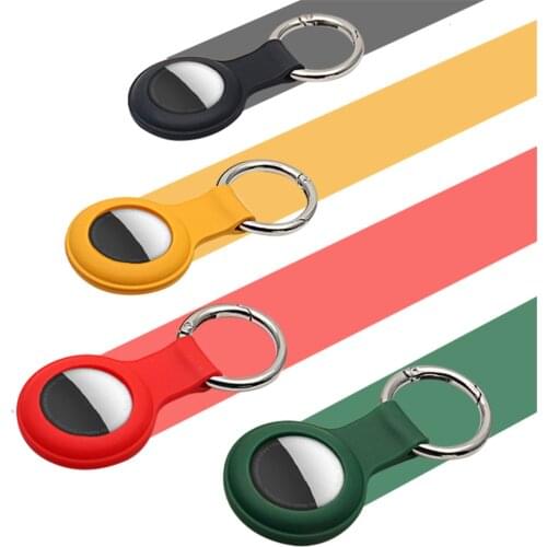 Cover for Apple Airtags Case Liquid Silicone Protective Shell tracker Accessories Anti-scratch Sleeve Keychain Air tag case