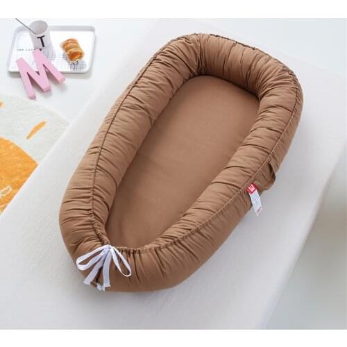 50*85cm Cotton Fabric Baby Nest Washable Toddler Bed Movable Crib Cunas Para El Beb Portablebaby Bassinet for Baby Cot