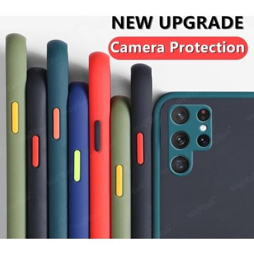 For Cover Samsung Galaxy S21 Case For Samsung S21 Capas Shockproof Translucent Matte TPU Phone Cover For Samsung S21 Fundas 6.2"