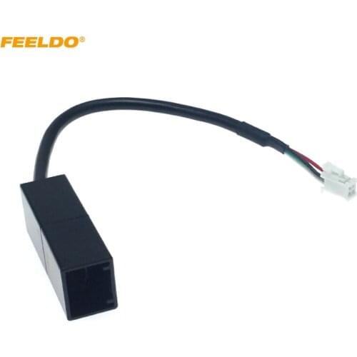 FEELDO Car Radio Audio 4Pin Connector to USB Input Wire Adapter For Honda CRV City Mitsubishi ASX USB Cable #HQ6366