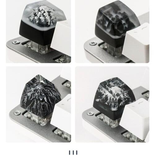 Cherry Mx Keycaps Mechanical Keyboard Custom Keycaps Keyboard Gift Snow Mountain Resin Key Caps 1Pc
