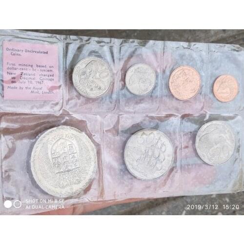New Zealand 17-39mm Set 7 Pieces Coins Old Original Coin Collectible Edition Real Rare Commemorative Random Year