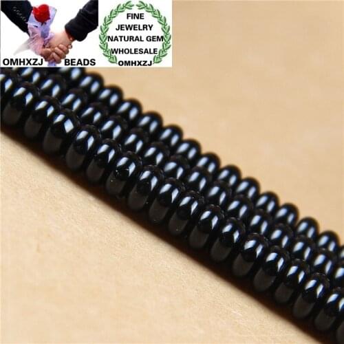 OMHXZJ Wholesale ZB242 6*3 8*4 10*5mm DIY Bracelet Necklace Jewelry Accessories Components Natural Stone Fine Agate Flat Beads