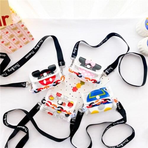 Transparent Small Square Bag 2021 New Childrens Zero Wallet Jelly Small Backpack Fashion Leisure Messenger Bag