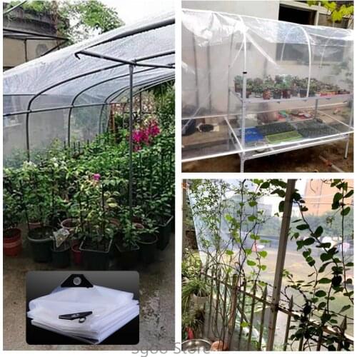 0.12mm Transparent Rainproof Cloth PE Film Balcony Garden Tarpaulin Greenhouse Succulent Plant Keep Warm Waterproof Cloth