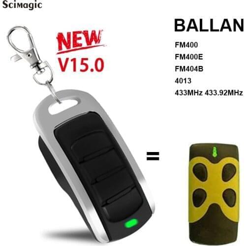 BALLAN 433MHz Garage Remote Control For FM400, FM400E, FM404B, 4013 BALLAN Gate Door Opener 433.92MHz Transmitter