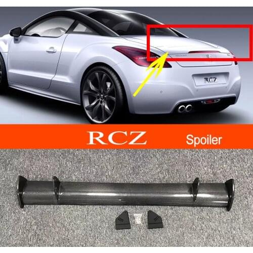 RCZ Real Carbon Fiber GT-style Car-styling Sporty Rear Trunk Wing Spoiler for Peugeot RCZ