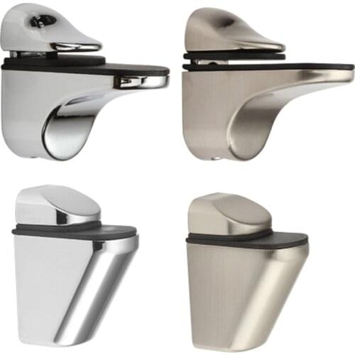 Zinc Alloy Adjustable Glass Clamps Glass Shelf Holder Support Bracket Chrome Alloy Shelf Holder Glass Bracket Satin/Glossy