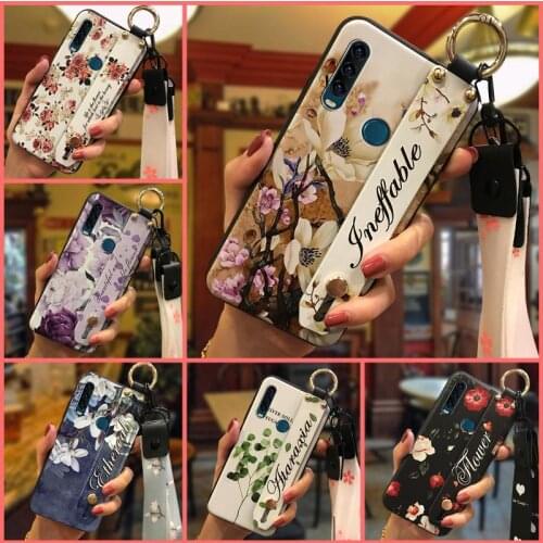 Wrist Strap For Girls Phone Case For Alcatel 1SE 2020/5030D For Woman Soft Silicone Anti-knock