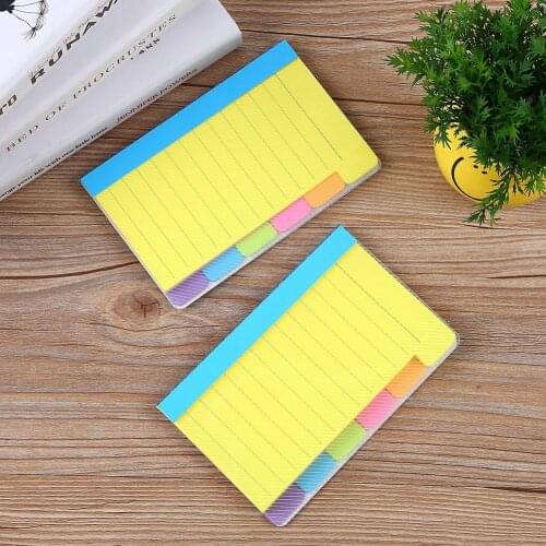 6 Color Sticky Note Self-adhesive Note Label School Supplies Memo Note Paper Message With Line Student Office Supplies