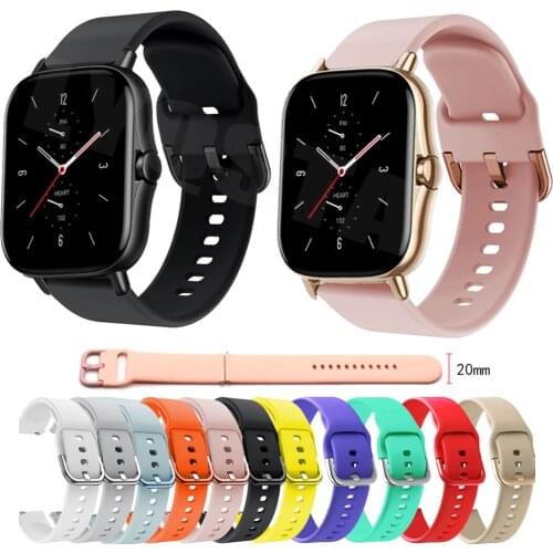 Silicone Wrist Band Strap For Huami Amazfit GTS 2 / Mini Smart Watch Band Sport Bracelet For Xiaomi Amazfit Bip S/U / Pro / GTR