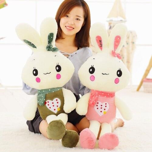 New cute pretty love rabbit plush pillow 60/70/100cm lifelike favorite stuffed soft Soothing doll birthday gift for kid