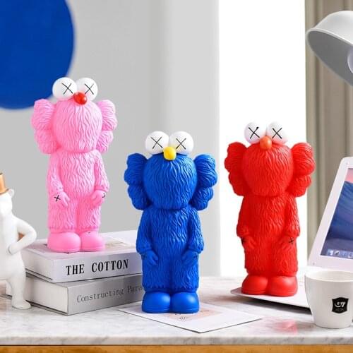 Nordic creative sesame resin street dolls street decorations violent bear piggy bank handmade sculpture home accessorie