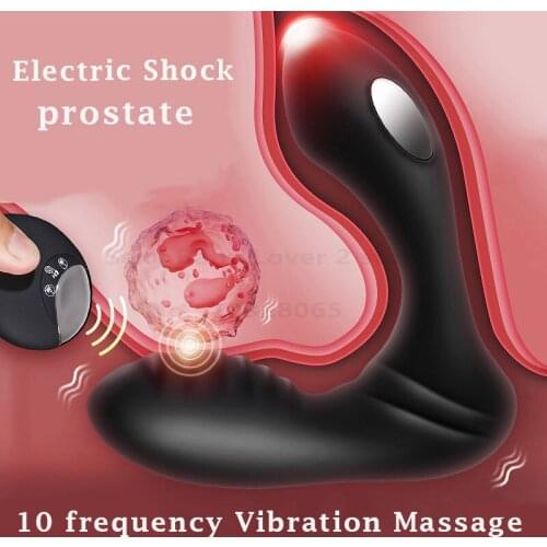 Remote Control Vibrator Anal Plug Dildo Electric Shock Prostate Vibrating Massager Stimulator adult Anal Sex Toys For Men Women