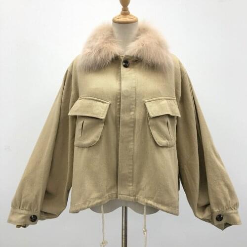 Ladies Winter Real Fur Parka New Arrival Womens Fur Line Coat Parka Jacket with Fox Fur Collar